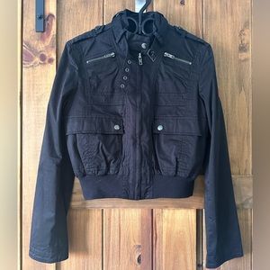 Black short summer jacket